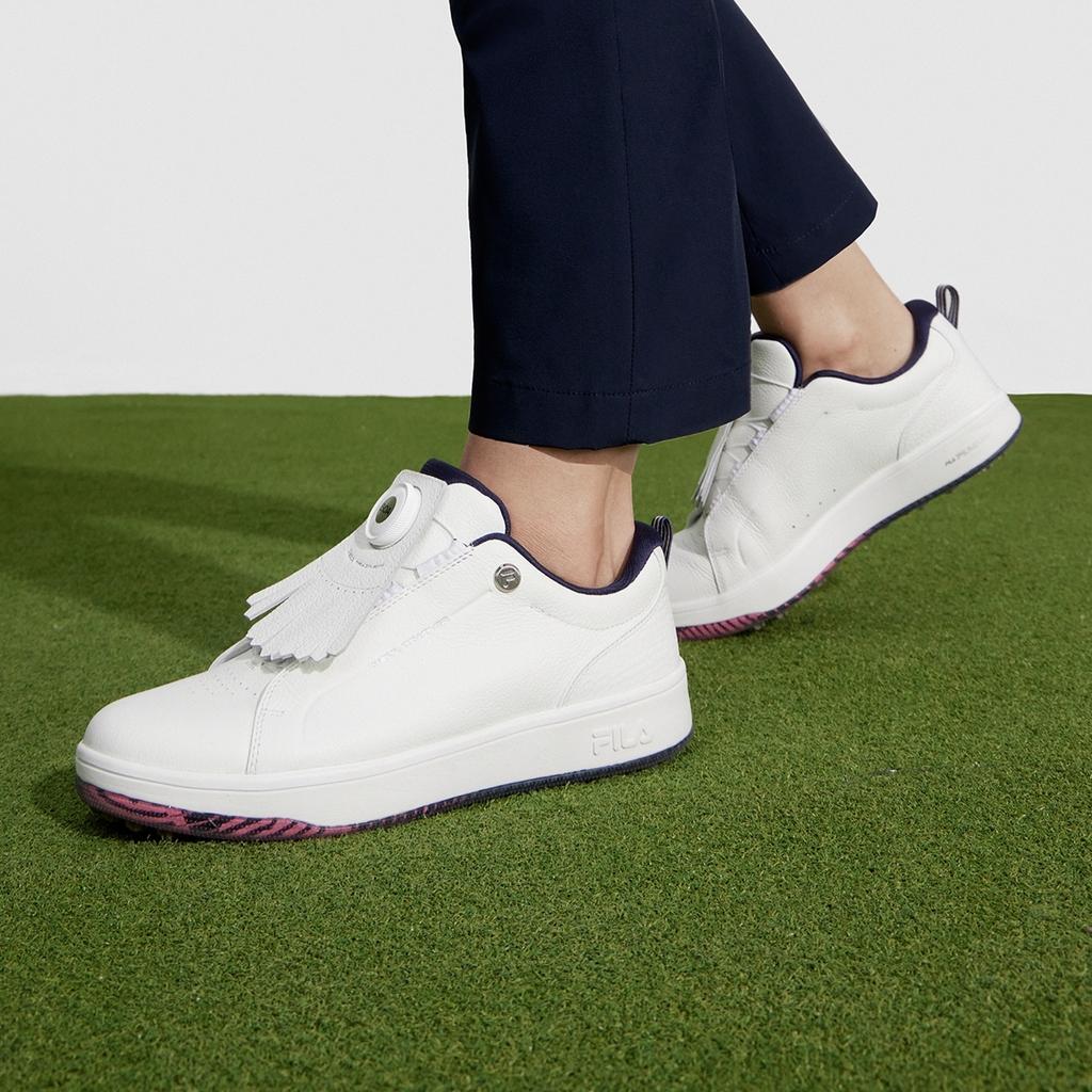 FILA GF 1911 Trainer Comfortable Versatile Shock Absorbing Non-Slip Low-Top Golf Shoes Women sneaker Bright-White A12W421702FBW