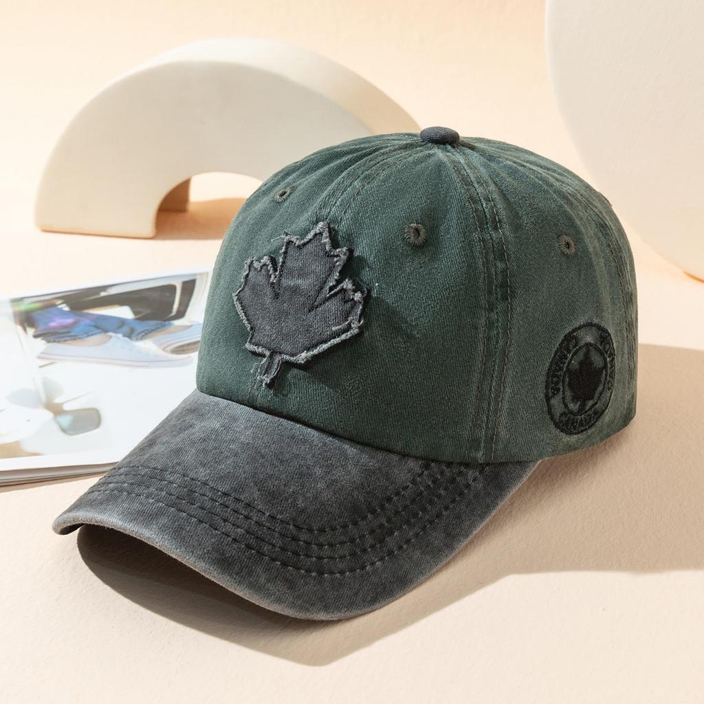 Multi- Embroidered Maple Leaf Letter Baseball Cap, Suitable for Both Men and Women, Versatile for Daily Wear