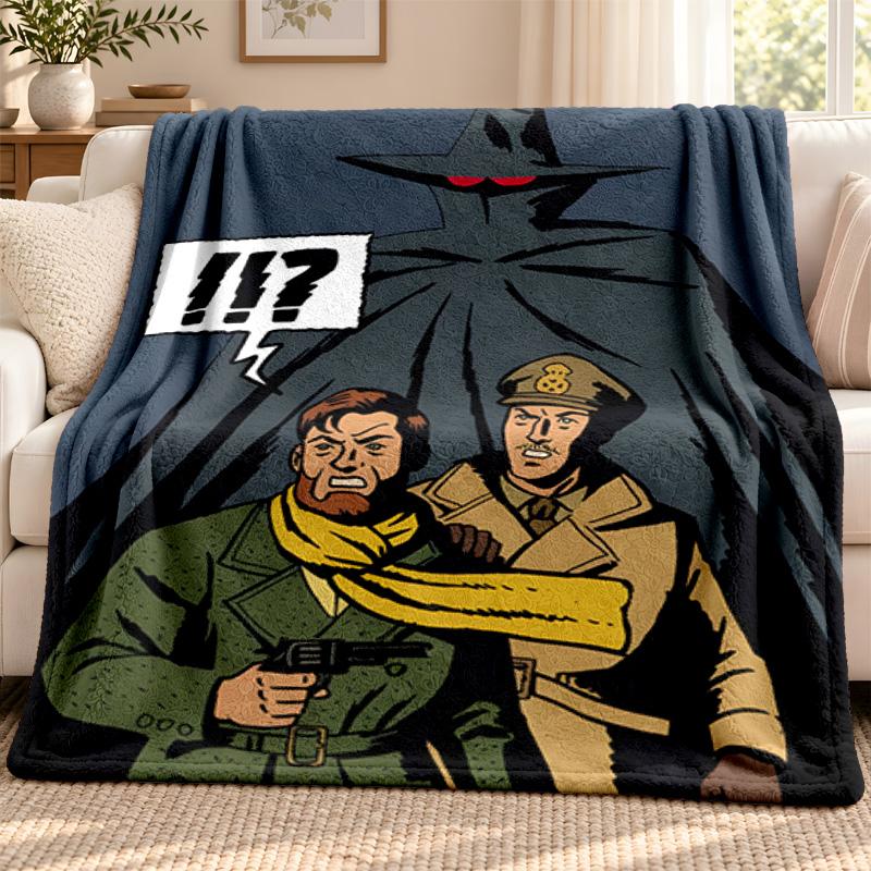 Blake and Mortimer blanket Flannel Blanket Soft Cozy Plush Throw for Sofa Bed Lightweight Home Decoration Outdoor camping