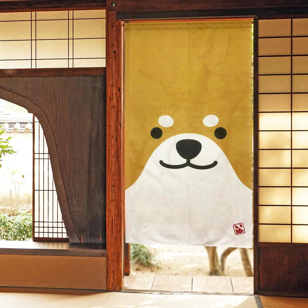 Stylish Noren Room Partition Privacy Dog Shiba Japanese Traditional Japanese Big Face Cute BIG Shiba 85 x 150cm (Japanese curtain), Divider, Curtain,