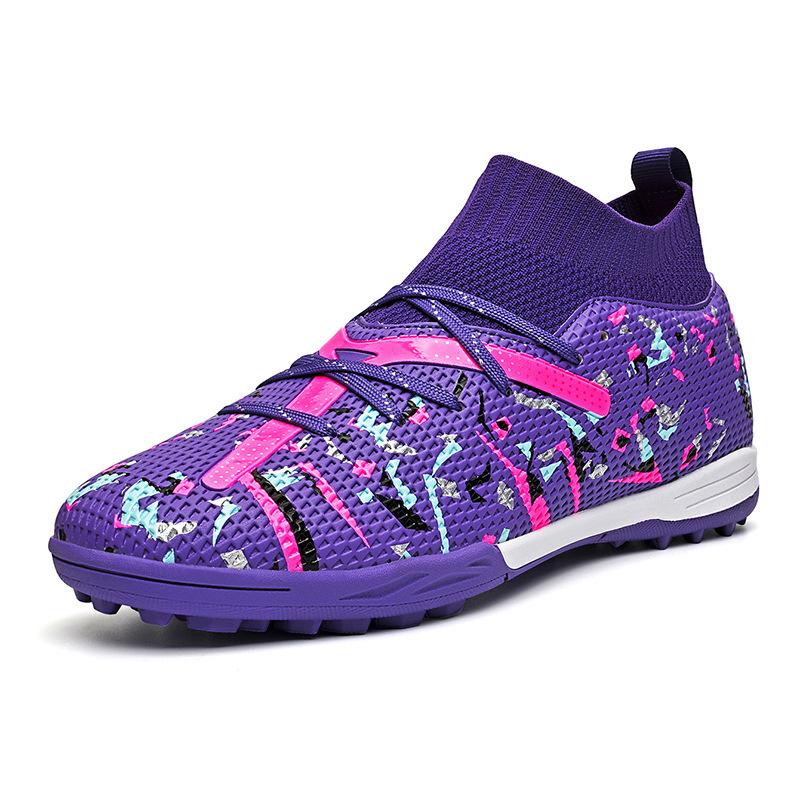 Broken Youth Artificial Grass Long Nails High-top Football Shoes Men's Training Women Into New Nail Sports Shoes