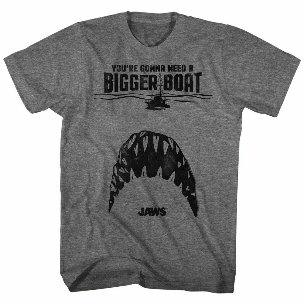 Jaws Teeth Graphite Heather Adult T-Shirt M