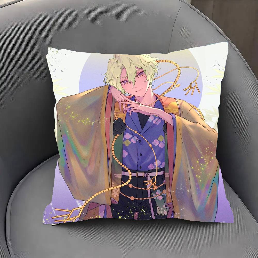 Anime Tomoe Hiyori E-ensemble Stars Pillow Case Fashion Square Pillowcase Bedroom Sofa Room Ins Decoration Leisure