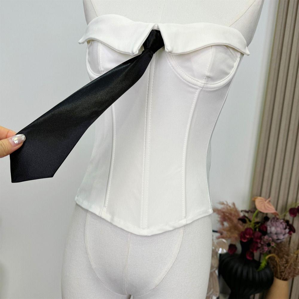 Slim Fit Strapless Sliming Vest Sleeveless Crop Tube Tops Elegant Women Corset  Travel