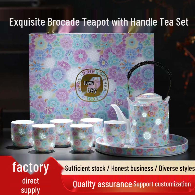 Exquisite Myriad Flowers Luxury Ceramic Tea Set