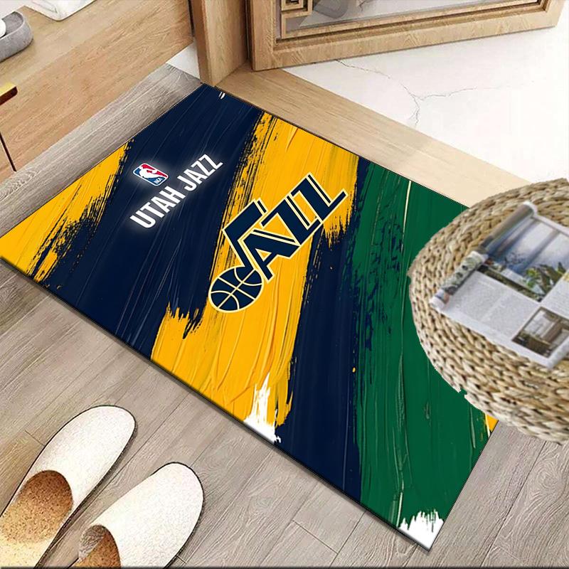 Jazz Basketball Team Carpet, Kitchen Rugs, Yoga Mat, Non-Slip Mats, Rug for Bathroom, Living Room bedroom, Camping Rugs Christmas Gift