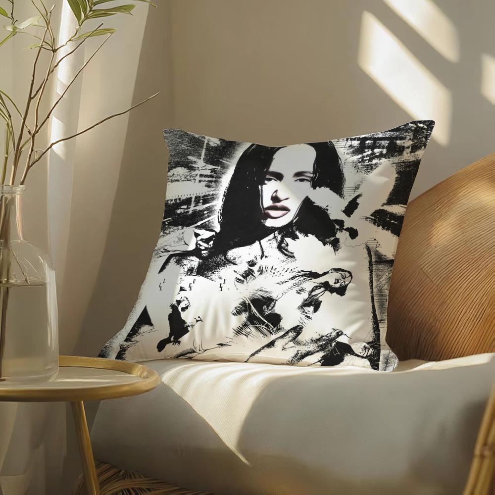 R-Rosalia Lux Cushion Cover Soft Short Plush Pillow Cover Smooth Cozy Texture Aesthetic Cushion Case Home Decor