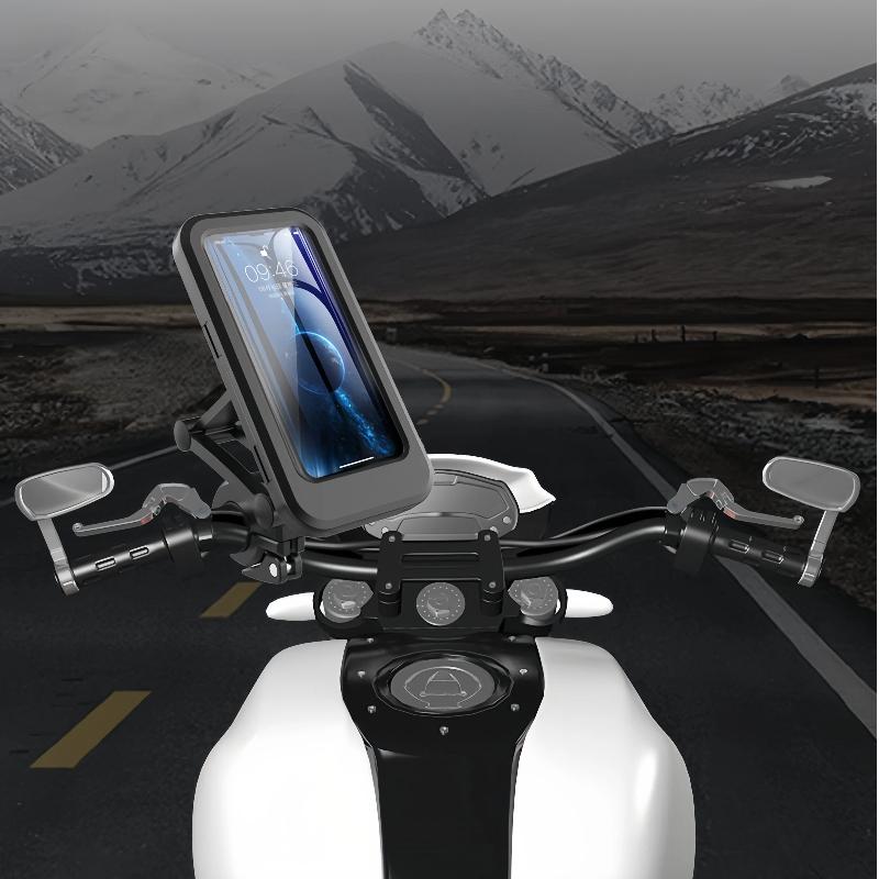 Waterproof Motorcycle Phone Stand, Bicycle Phone Stand, Freely Adjustable Height, Vehicle-Mounted Stand
