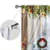 Set Of 2 Christmas Window Printed Curtain Home Decor Treatment Bedroom Office Kitchen With Rod Pocket Polyester Ideal For