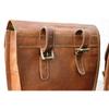 Genuine Goat Leather Motorcycle Saddle 2 Brown Panniers Saddlebags Pannier Bags