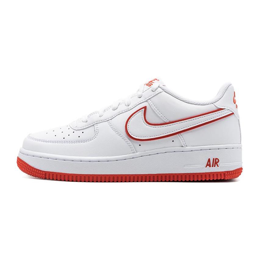 New Nike Air Force 1 Low White Picante Red GS DV7762-101