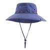 Classical Sun Hat With Adjustable Strap Lightweight Wide Brims Bucket Hat Perfect For Outdoor Adventures And Casual Wear Navy Blue