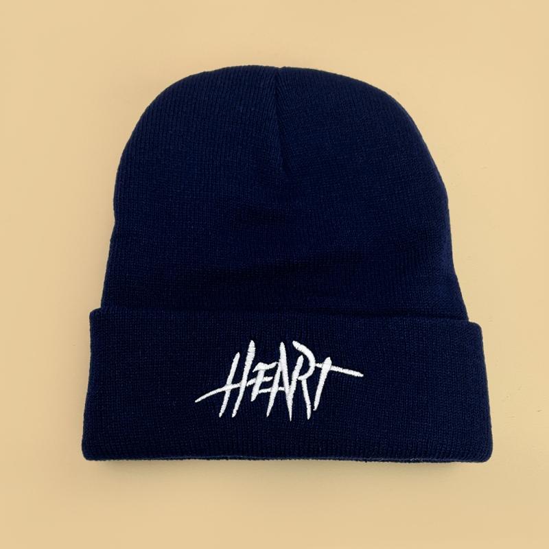 Print Embroidery Knitted Hats Korean Style Fall Winter Season All-Match For Men And Women Heat Retaining Personalized Trendy Ins Style Soft Trend