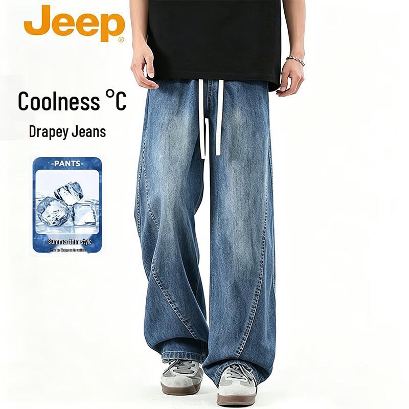 

JEEP Men s American Style Loose Fit Straight Leg Jeans 2XL