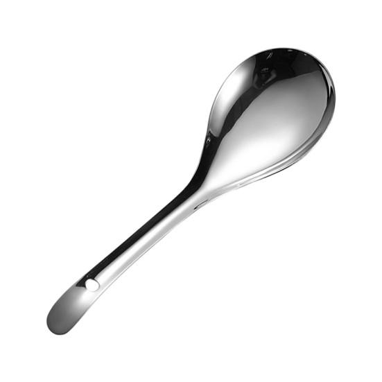 Stainless Steel Large Serving Spoon Thickened Deep Dinner Spoons for Soup Rice Mirror Polished Kitchen Utensil for Home Restaurant Buffet