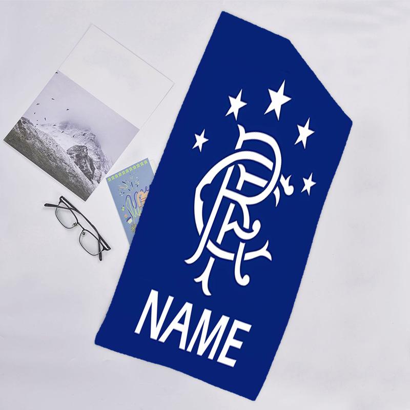 1pc Football27 Beach Towel with Custom Name, Beach/Swimming/Bath/Picnic/Camping Towel, Suitable for Seaside Beaches
