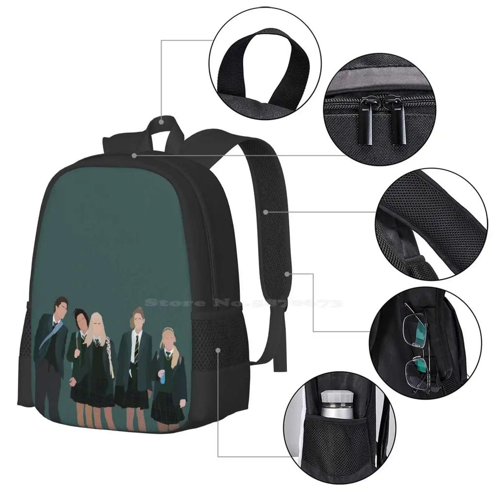 Derry Girls Girls And James Pattern Design Laptop Travel School Bags E4 Northern Ireland Derry Girls Season 1 Derry Girls James