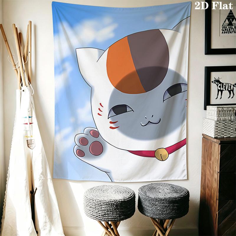 Natsume's Book of Friends Cat Pattern Home Decor Tapestry, Wall Hanging, Decorative RV Wall Cloth.MGT0918546