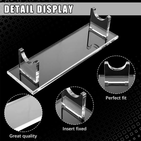 2Pcs Acrylic Multi-Function Display Stand Easy Assembly High Visibility Transparent Desktop Holder Storage Stand