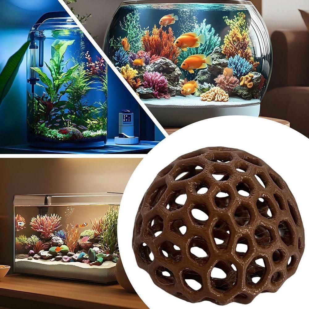 Plastik Karides Üretim Mağarası Işıklı Küçük Balık Mağarası Akvaryum Tankı Mağarası Balık Tankı Dekorasyonu