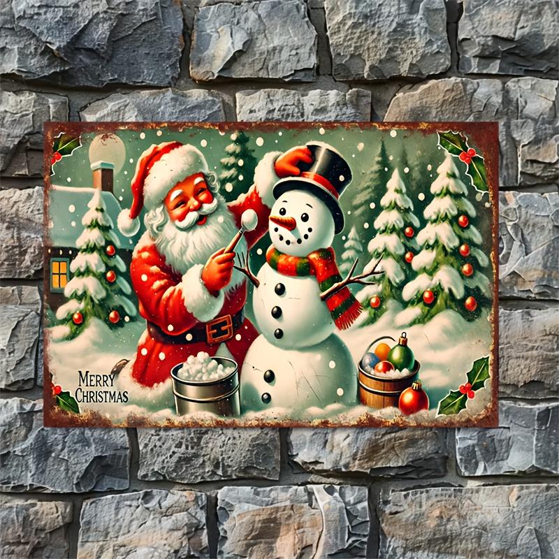 Vintage Iron Signs  Merry Christmas Tree Poster  Metal Plaque Bakery Candy Shop Home Wall Decor