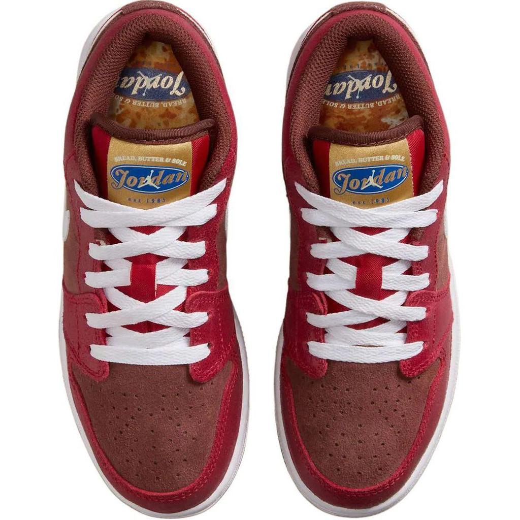 Air Jordan 1 Low GS Bread, Butter, & Sole Kids Sneakers Red Team-Red Burgundy-Crush HF3202-200