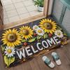 Welcome Doormat Vibrant Floral Pattern Non-Slip Rug for Indoor Outdoor High Traffic Areas Perfect for Valentine'S Day Spring Mat