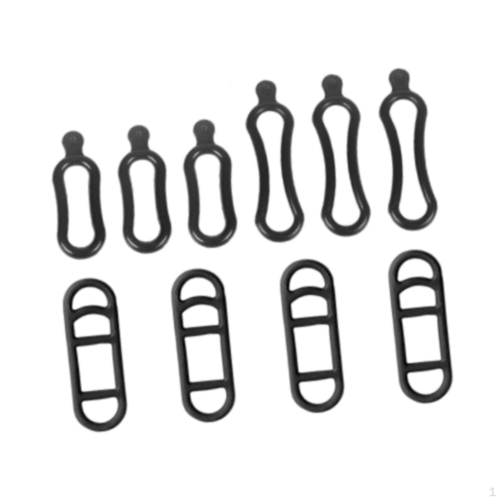 

Упаковка 5 или 10 шт. Практичные легкие черные силиконовые крепежные резинки для велосипеда, аксессуары для фонарика 10 Pieces