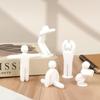 3/8Pcs 3D Printed Human Figurine Ornament Diy Paintable Mini Human Figure Statue Model For Desk Decorative Display Toys