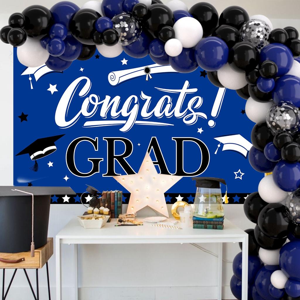 Class of 2025 Graduation Balloon Graduation Backdrop Dark Blue Balloon Garland Graduation Party Supplies Graduation Season Decor