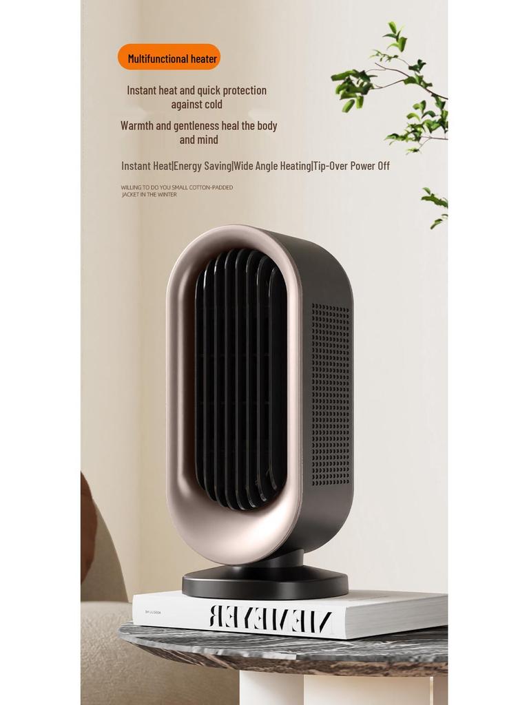 110V PTC Kleiner Schreibtischheizlüfter - Schnelle Heizung Büro & Zuhause Warmluftventilator