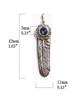 Feather Eagle Feather Zirconia Sterling Silver 925 Pendant for Women and Men - Native American Style