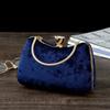 Wholesale Factory Directly Sale Womans Wedding Party Clutch Bags Elegant Small Gift Velvet Night Handbags Navy Blue Hand Bag Sac