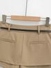 Plus Size European-Style High Waist A-Line Skort with Belt for Women