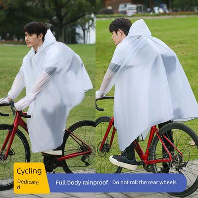 Raincoat for Cycling, Mountain Biking, Junior High School Students, Male Single-Person Full-Body Rain Protection, New Style Rain Poncho for Women