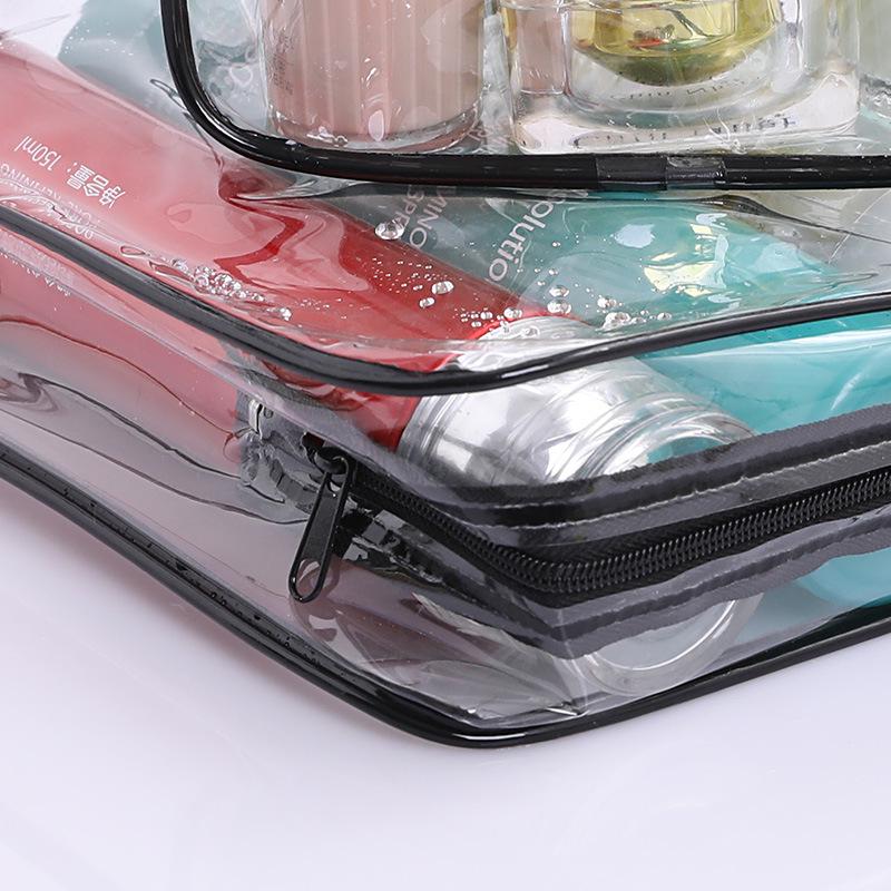 Clear Waterproof Travel Toiletry Bag - Portable, Durable PVC Cosmetic Organizer
