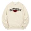 KAN6312 Kmc0169 Lettering Roseblood Fleece-Lined Sweatshirt Cream