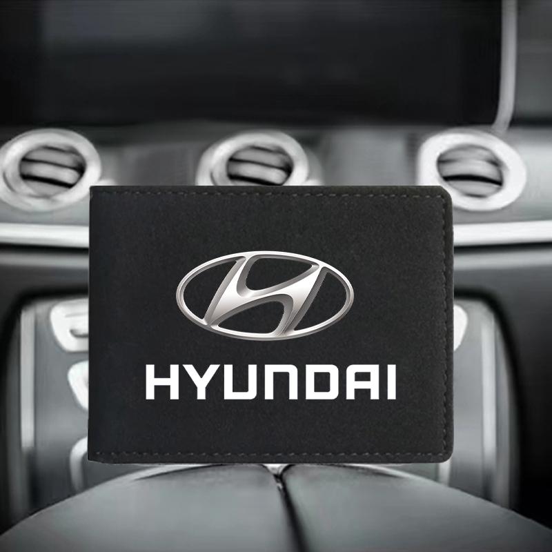 1 Stück Leder Kreditkartenetui Auto Fahrdokumente Schutzhülle Für Hyundai Santa Fe Sonata Solaris Azera Creta I30 Ix25 Tucson IX35