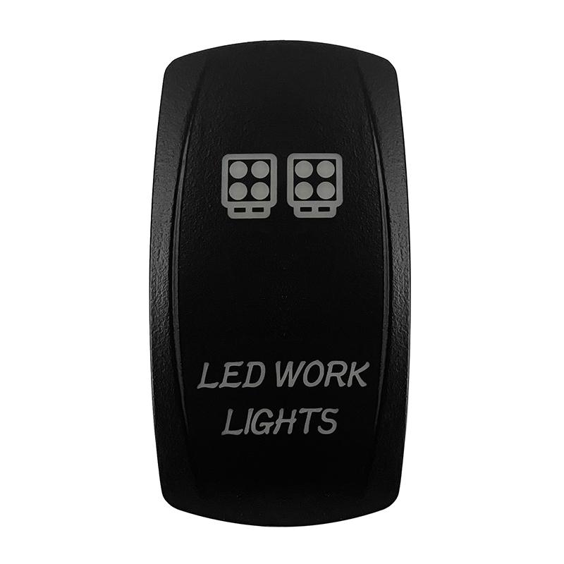 1 Pc Dual WHITE Led Rocker Toggle Switch 5/7P SPST DPDT ON-OFF ON-OFF-ON Switch for Car Boat RV Marine Vehicle Car Tuning Part Switches4