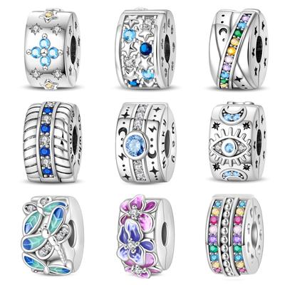 Evil Eye Safety Clasp Charm Beads DIY Bracelet Jewelry Making Accessories