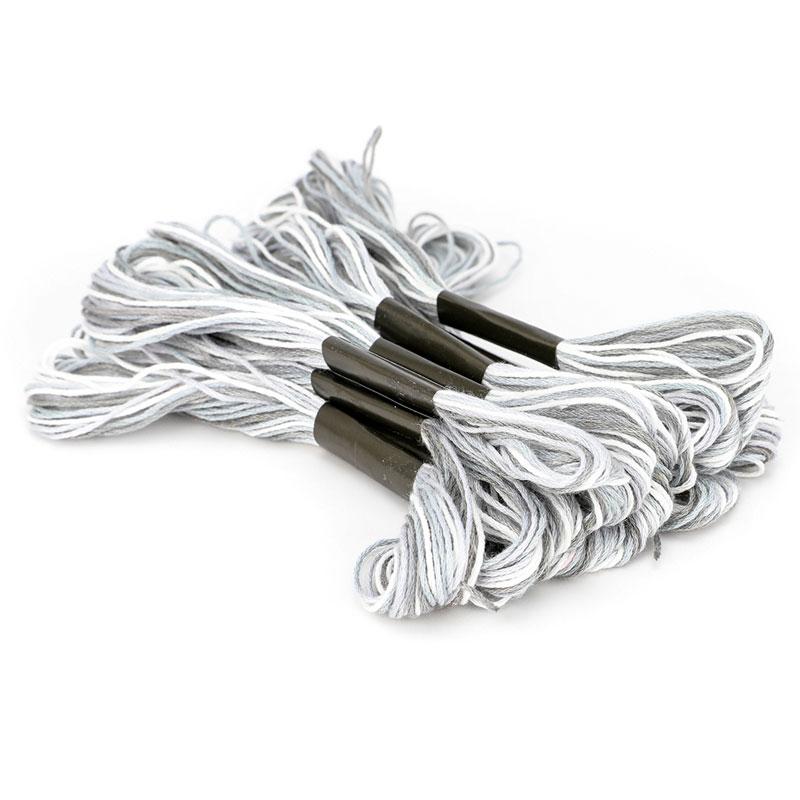 12 Pcs/lot Cross Stitch Embroidery Floss Dyeing Line Threads DIY Weave Bracelet String Sewing Threads MultiColor Embroidery
