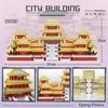 China Famous Historical Cultural Architecture Micro Diamond Block Snow View Epang Palace Restore Nanobrick Construction Brick Toys