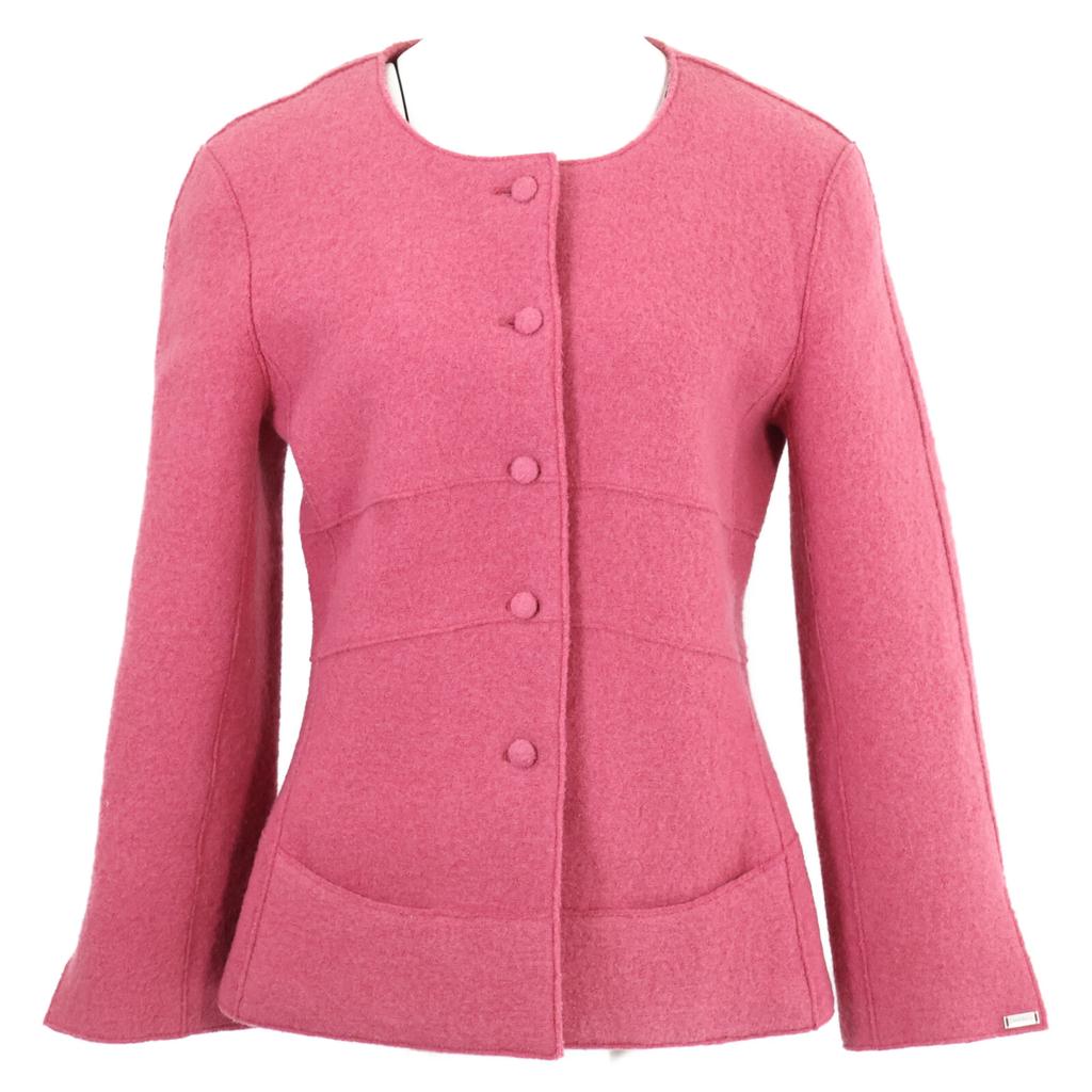 Chanel [Domestic Genuine] P14213V08014 99A Wool Collarless Jacket 36 pinkUsed
