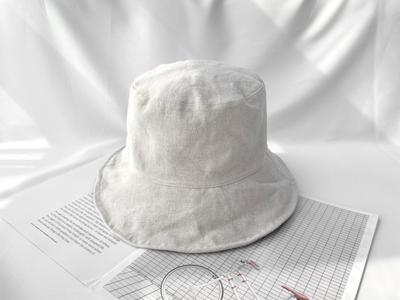 Women's Unisex Linen Double-Sided Wire Bucket Hat