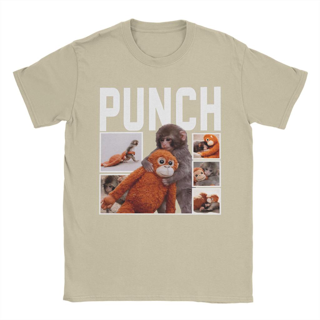 Unisexs TShirt Punch Monkey Cute Awesome Cotton Tees Short Sleeve T Shirts Crewneck Clothes New Arrival