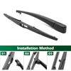 Wiper 14" Rear Wiper Blade & Arm Set Kit For Mazda 3 BK Hatchback 2003 - 2009 Windshield Windscreen Tailgate Window