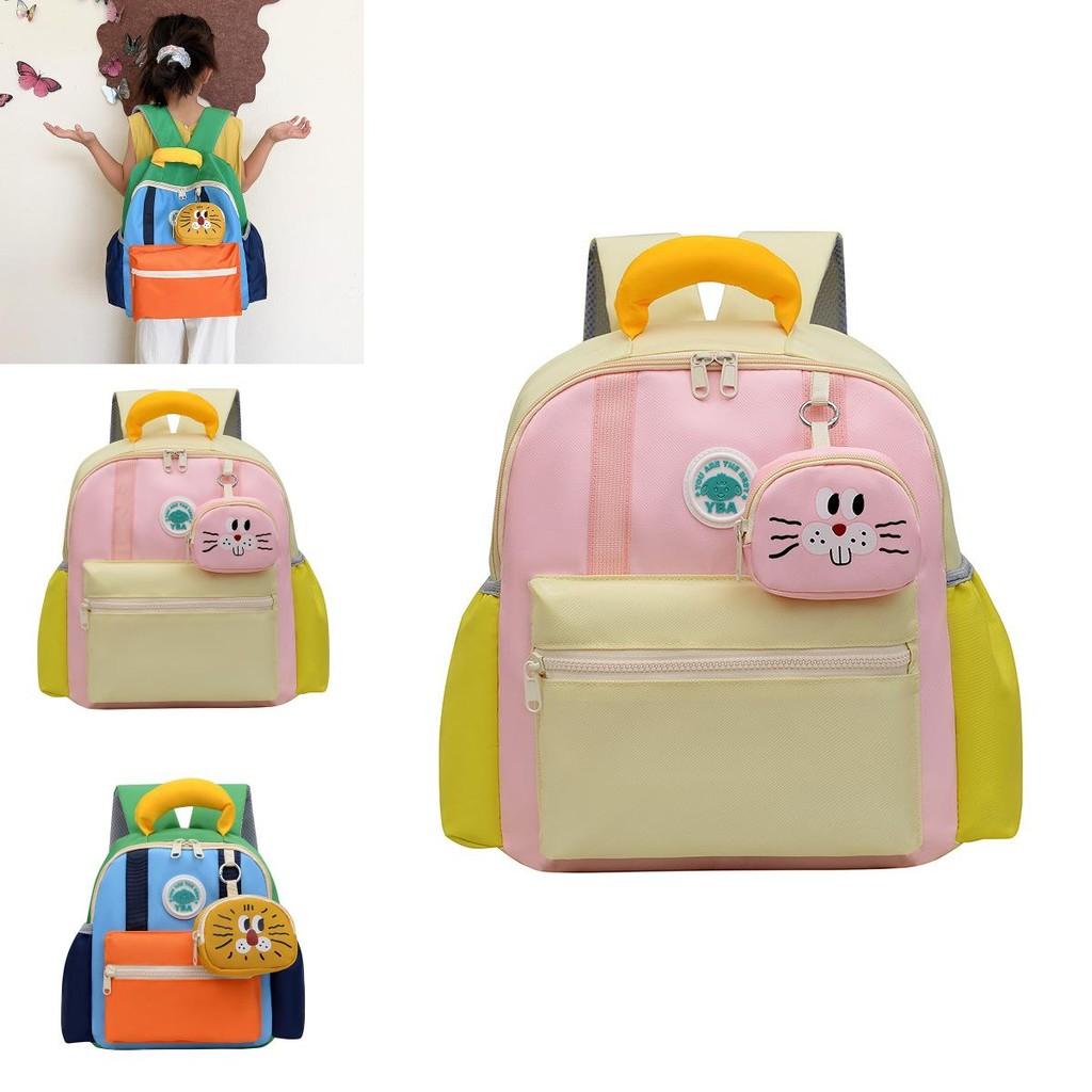 Adorable Cartoon Character School Backpack For Kids With Breathable Nylon Material
