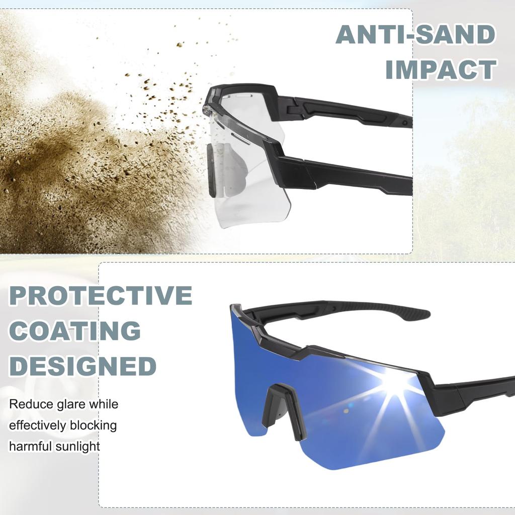 Sports for Clear [uxcell] Sunglasses, Cycling, Polarized, Men's & Women's, Hiking, Cycling, Driving, Fishing, Running, Gray/Black