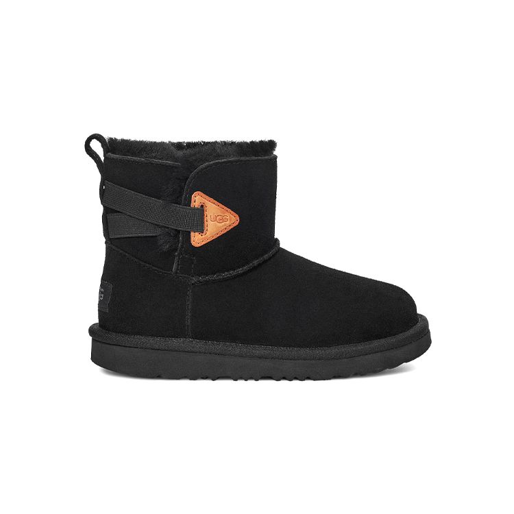 UGG Bailey Flex Vintage Classic Plush Short Snow Boots Kids boots Black 1125412T-BLK