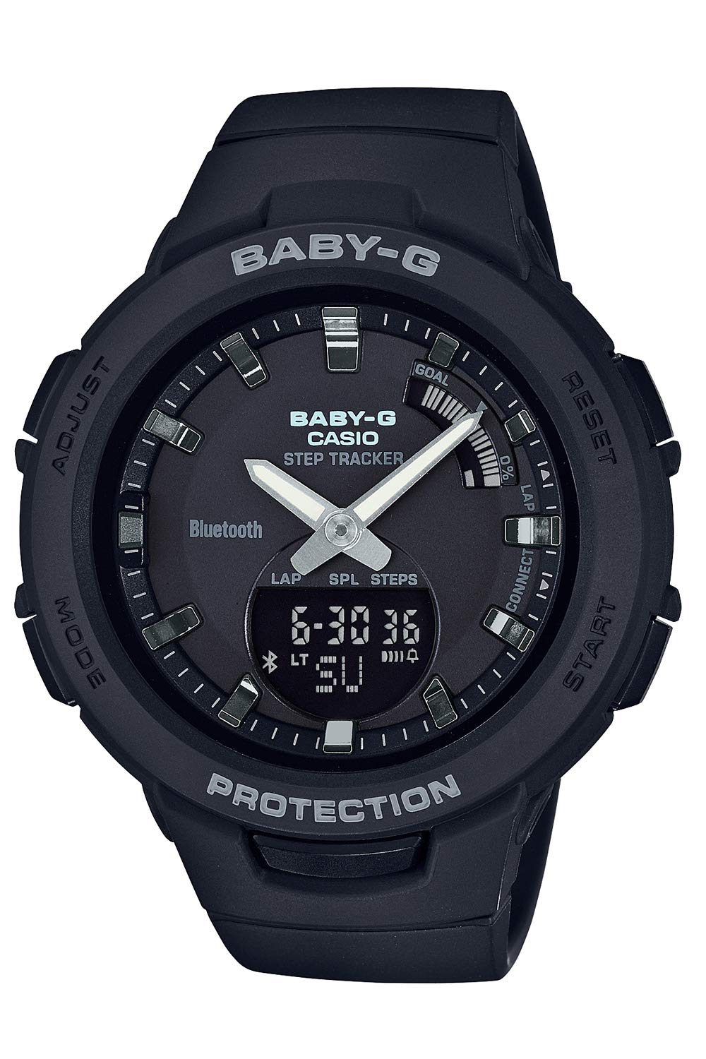 

Casio Baby-G Watch for Sports (Authentic Japanese Product) with Bluetooth, Pedometer, BSA-B100-1AJF, Women s, Black